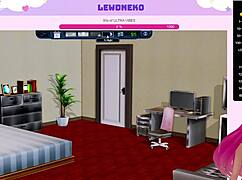 vtuber lewdneko engages in anal and creampie scenes while playing harem hotel part 14