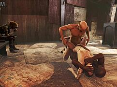 Fallout 4 church scene gets wild with 3D cartoon group banging! Emoji: 🔥