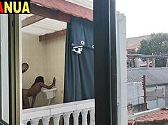 if my neighbor knew about the interracial blowjob at home