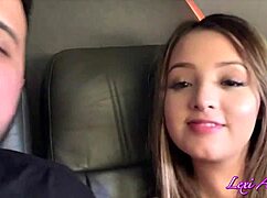 Latina Brunette Almost Fucks In Airplane Publicly!