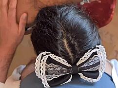 Hey, this young maid traded her tight ass for cash after cleaning!