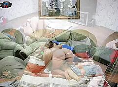 hey, young lesbian couple having a blast together!