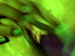 Latina Girlfriend Squirts During Orgasm with Big Dildo in Close-Up