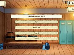 Oh wow, Nami exposes her huge tits in lusty buccaneers parody hentai at night!