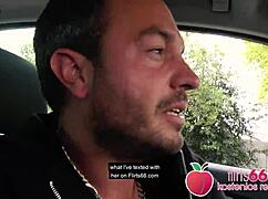 Mature brunette in public pickup waiting for outdoor encounter