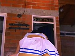 Tight stepdaughter relaxes and enjoys slow intimate moments