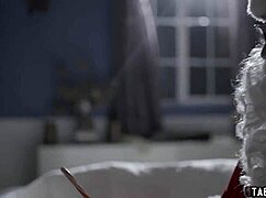 Santa fucks petite teen at boss's home