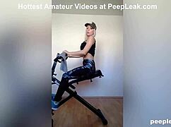 Miss sporty indulges in naughty workout