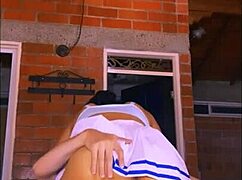 Tight stepdaughter relaxes and enjoys slow intimate moments