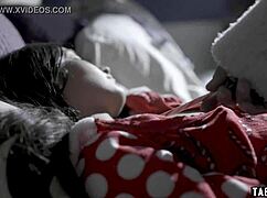 Santa fucks petite teen at boss's home