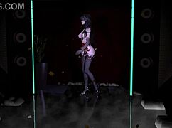 3D Cute Asian Slut in Lingerie Cheats with Massive Cock