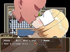 Cute anime Farah trapped on roof, big tits sucking action! 😍