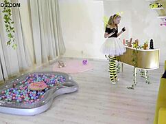 Does petite bonnie dolce in bee costume suck cocks?