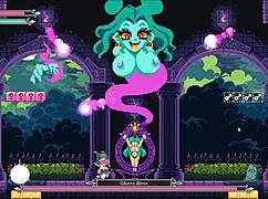 3D game with big tits and femdom action