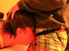 Boyfriend Bound and Hogtied Gets Deepthroat and Strapon Fuck from Mistress