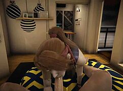 Jessie Rasberry rides pov cowgirl in Final Fantasy!