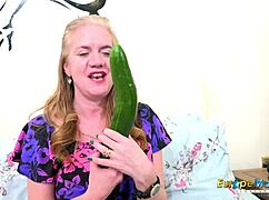 Lily May Slams Big Toy Deep in British Mommy Pussy