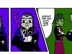 teen titans get relief from monster cocks in hentai