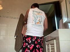 i snuck into the living room to fuck my best friend's wife while he watched tv