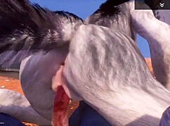 Alpha wolf dominates hot she-wolf in wild life clash. no mercy in this raw encounter.