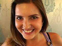 agness miller gives blowjob leading to unforgettable facial