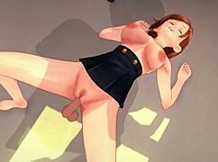 i watch kugisaki nobara masturbate her big tits and pussy to orgasm in jujutsu kaisen hentai