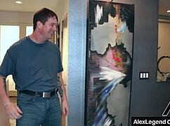 She's the roomie's date as Alex Legend finishes on Alison Tyler's chest