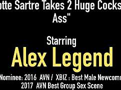 hot charlotte sartre double butt fucked by alex legend & chris strokes