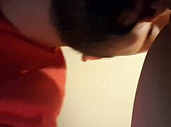 Latina freak licks big cock with tattoos