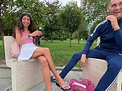 Modest Teen Gets Rough Outdoor Fuck!