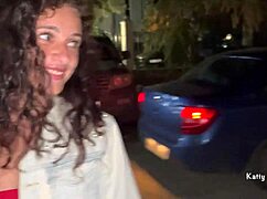 Two teens squirt orgasms in public near car