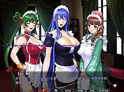 asian maid gives blowjob in close up scene