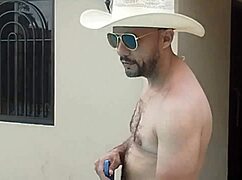 Athletic tattooed milf gives oral in pool with cum bath