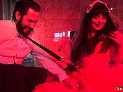 Milf Bride Feels Intense DP Gangbang Anal Orgy Pain