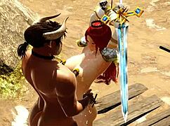 Warrior Princess Encounters Minotaur