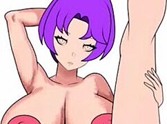 Cute asian girl with big tits in porn speed painting 72