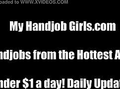 horny maid finds you masturbating and provides a handjob instruction