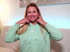 Blonde Cums Hard From Vibrator During Live Broadcast