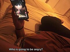 Hey, watching porn on tiktok with my stepsister led to us recording a rough hardcore video before our parents catch us!