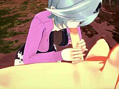 eula relaxes by the pool in genshin impact part 1