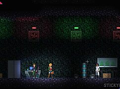 Cute blonde with big ass fucked by monster cock in pornplay game