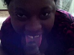 this ebony girl gives the sloppiest blowjob ever! 😋