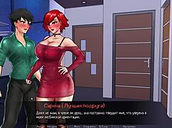 Beautiful women in bikinis in a cartoon style party game