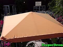 Lesbians Licking Pussy in Outdoor Cunilingus Spied on by Drone