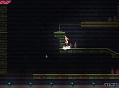 Cute blonde with big ass fucked by monster cock in pornplay game