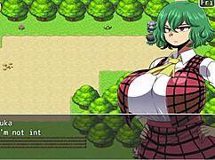 Yuka experiences intense groping sensations in the game