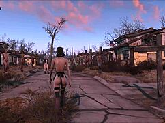In the world of Fo4, a teen brunette explores bdsm fashion and fetish elements.