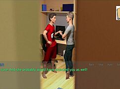 A wife and stepmother 24 seduces with big tits in lingerie