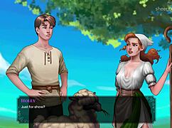 sleeping naked pixie with angry shepherd