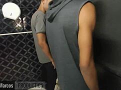 Hot Hookup In The Sex Club Bathroom